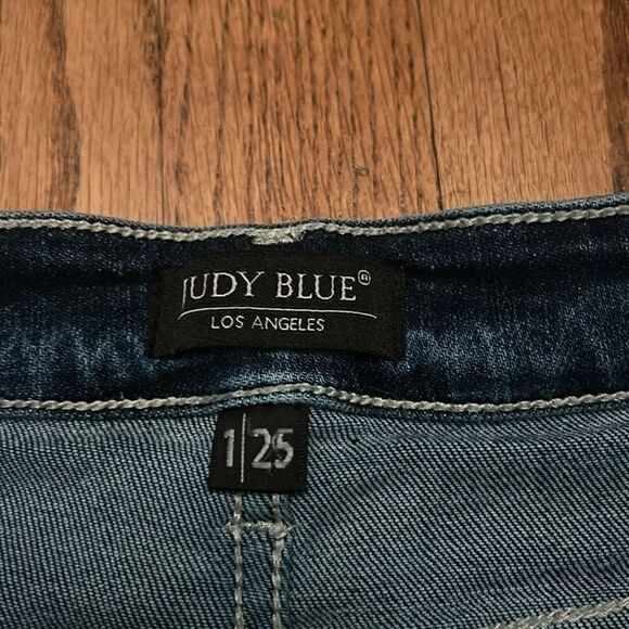 Judy Blue Trouser Flare Distressed jeans 1/25 C - Picture 6 of 11